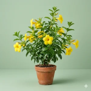 Allamanda golden trumpet yellow flowering plant in garden – Gayatri Nursery