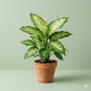 Dieffenbachia dumb cane indoor plant with variegated leaves in pot – Gayatri Nursery