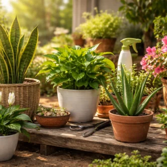 Best Low-Maintenance Plants for Indian Homes – Beginner Friendly Plants low maintenance indoor plants for Indian homes including snake plant money plant aloe vera peace lily and bougainvillea