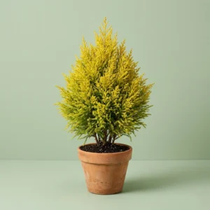 Golden cypress ornamental plant with golden foliage in garden – Gayatri Nursery